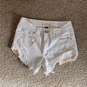 american eagle white shorts size 6
